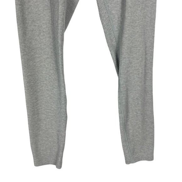 alo Yoga Ribbed High-Waist 7/8 Blissful Legging in Athletic Heather Grey Size M - Picture 4 of 10